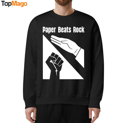 Paper Beats Rock Funny T-Shirt