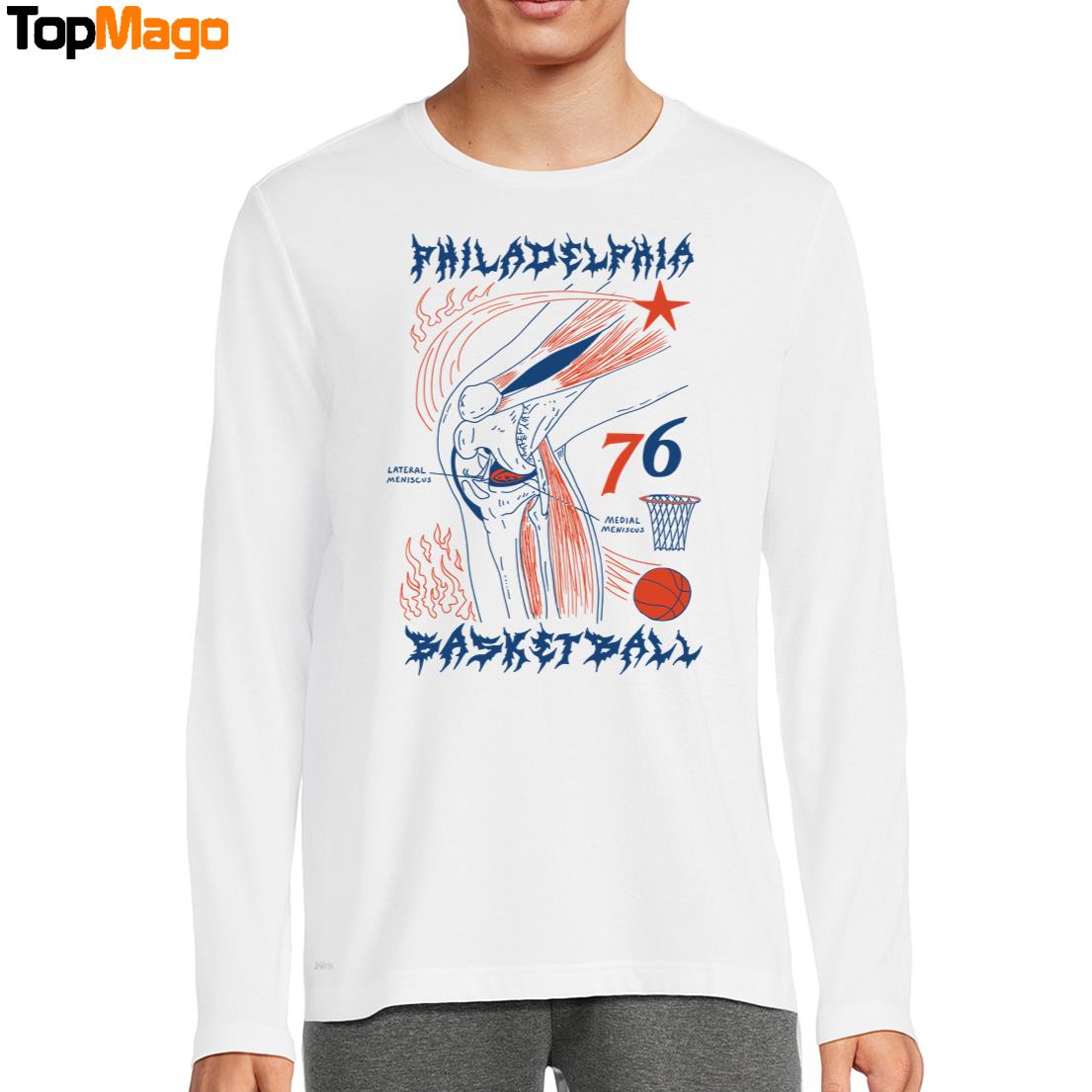 Philadelphia Basketball Knee 76 T-Shirt, Hoodie, Sweatshirt, Ladies Boyfriend Shirt