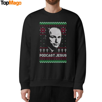 Podcast Jesus Christmas T-Shirt, Hoodie, Sweatshirt, Ladies Boyfriend Shirt