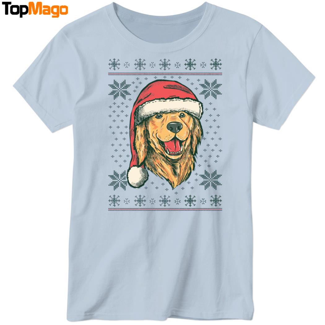 Santa Dog Christmas T-Shirt, Hoodie, Sweatshirt, Ladies Boyfriend Shirt