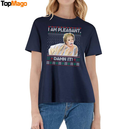 Steel Magnolias I Am Pleasant Damn It Christmas 2025 T-Shirt, Hoodie, Sweatshirt, Ladies Boyfriend Shirt