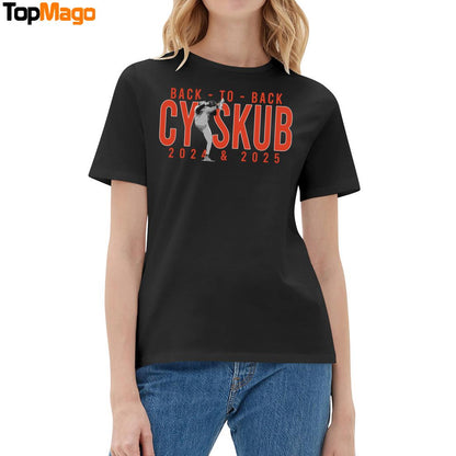 Tarik Skubal Cy Skub Back-to-Back T-Shirt, Hoodie, Sweatshirt, Ladies Boyfriend Shirt