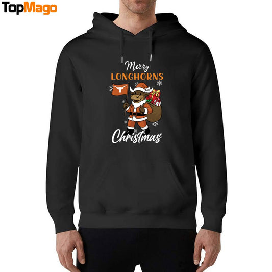 Texas Longhorns Pine Tree NCAA Merry Christmas 2025 Hoodie, Premium SS T-Shirt, Long Sleeve Shirt