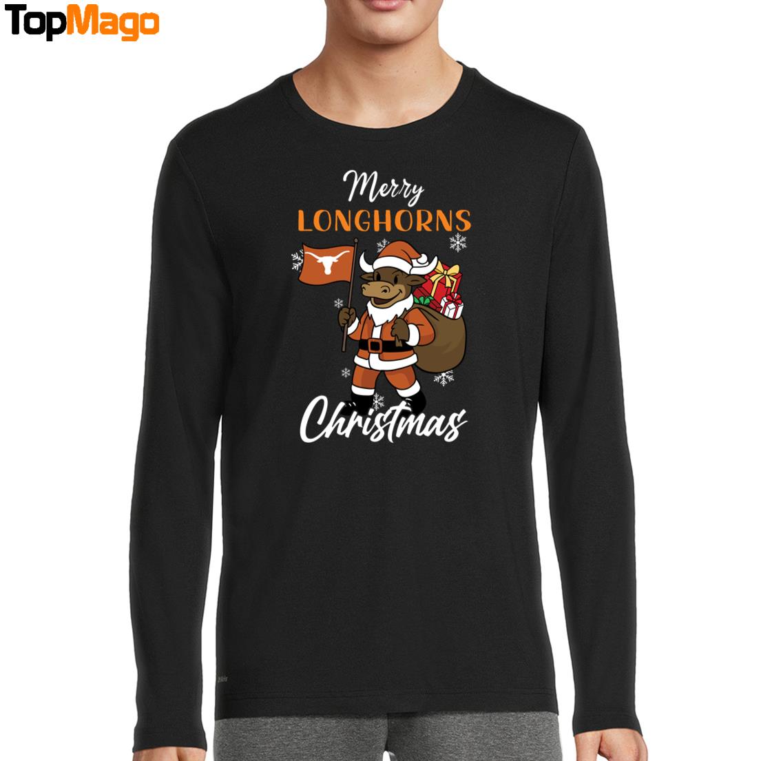 Texas Longhorns Pine Tree NCAA Merry Christmas 2025 Hoodie, Premium SS T-Shirt, Long Sleeve Shirt