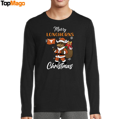 Texas Longhorns Pine Tree NCAA Merry Christmas 2025 Hoodie, Premium SS T-Shirt, Long Sleeve Shirt