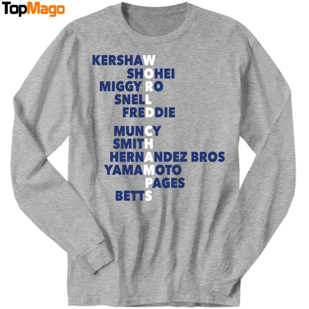 World Champs Acrostic Los Angeles Baseball T-Shirt, Hoodie, Sweatshirt, Ladies Boyfriend Shirt